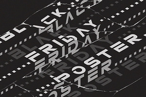 Black Friday Typography Poster Set, a Poster Template by NJ Himel