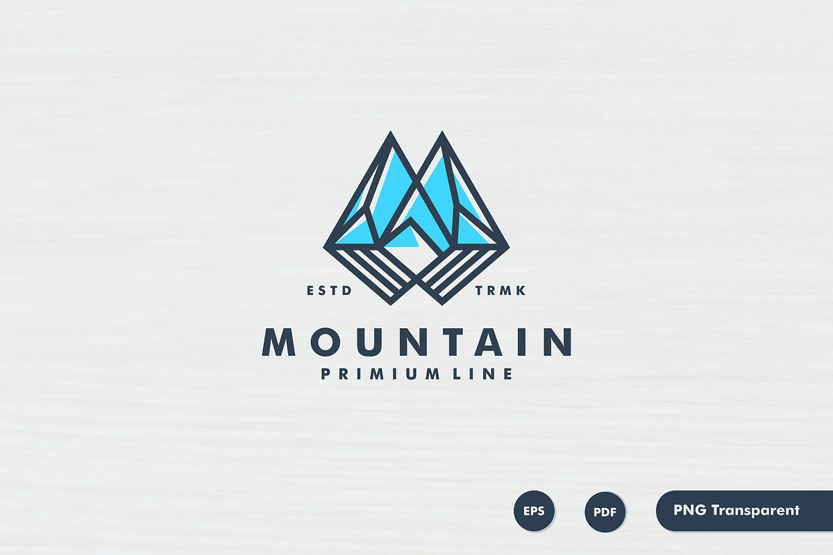 Mountain linear logo design, a Branding & Logo Template by mouze_art (Photo 4 of 4)