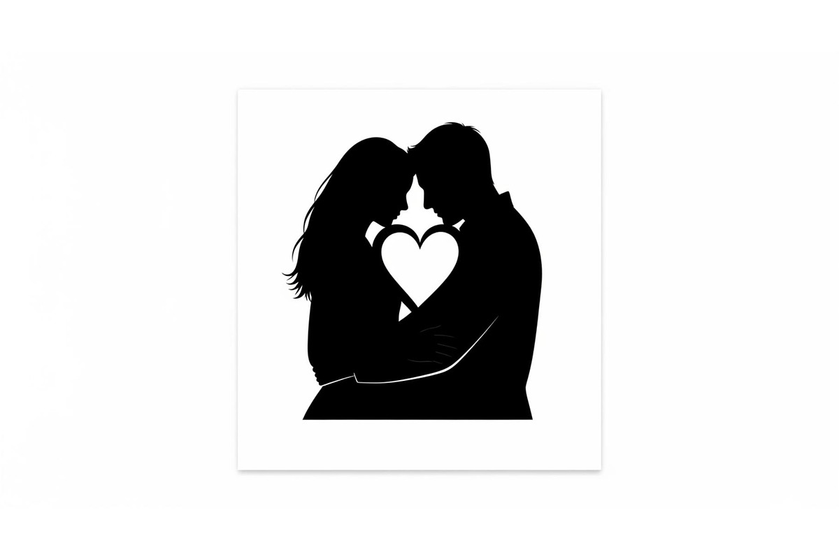 Couple Love Heart Silhouette Bundle, an Illustration by Amazin_art (Photo 42 of 51)