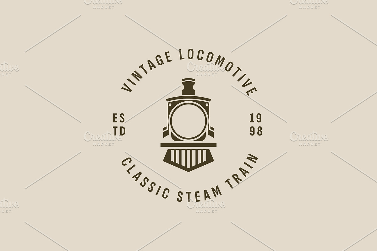locomotive logo icon illustration, a Branding & Logo Template by Dyn Studio