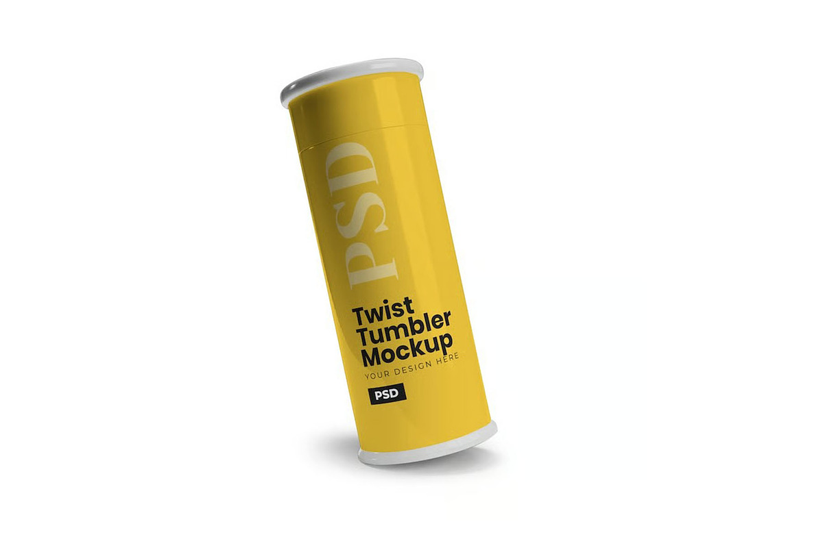 Twist Tumbler Mockup Template, a Household Mockup by DesignRushMarket (Photo 3 of 6)