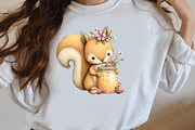 Whimsical Strawberry Squirrel, a Seasonal Illustration by Designworld (Thumbnail 8 of 10)