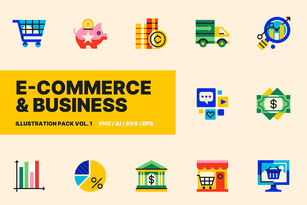 E-Commerce Illustration Pack 1, a Duotone Icon by Dylan Abuel (Photo 1 of 6)