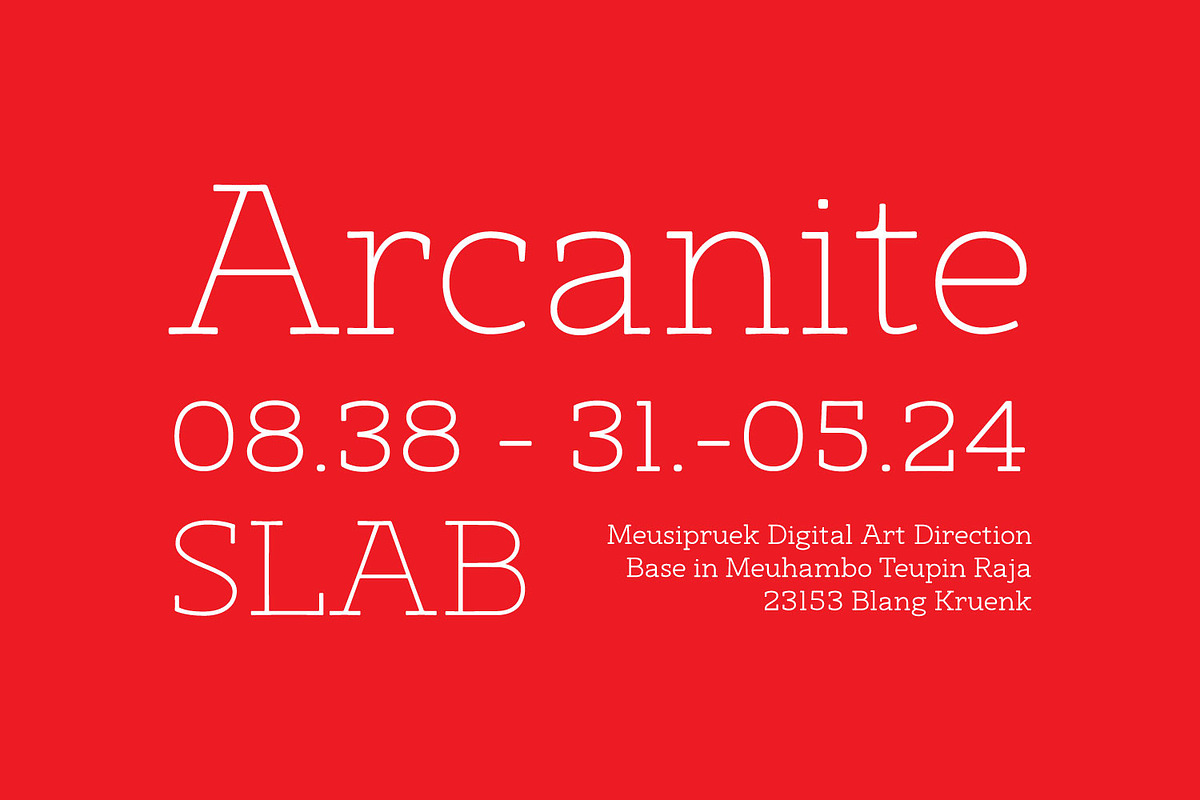 Arcanite - Soft Slab Serif Font Fami, a Slab Serif Font by Ridha-38.lineart (Photo 4 of 9)