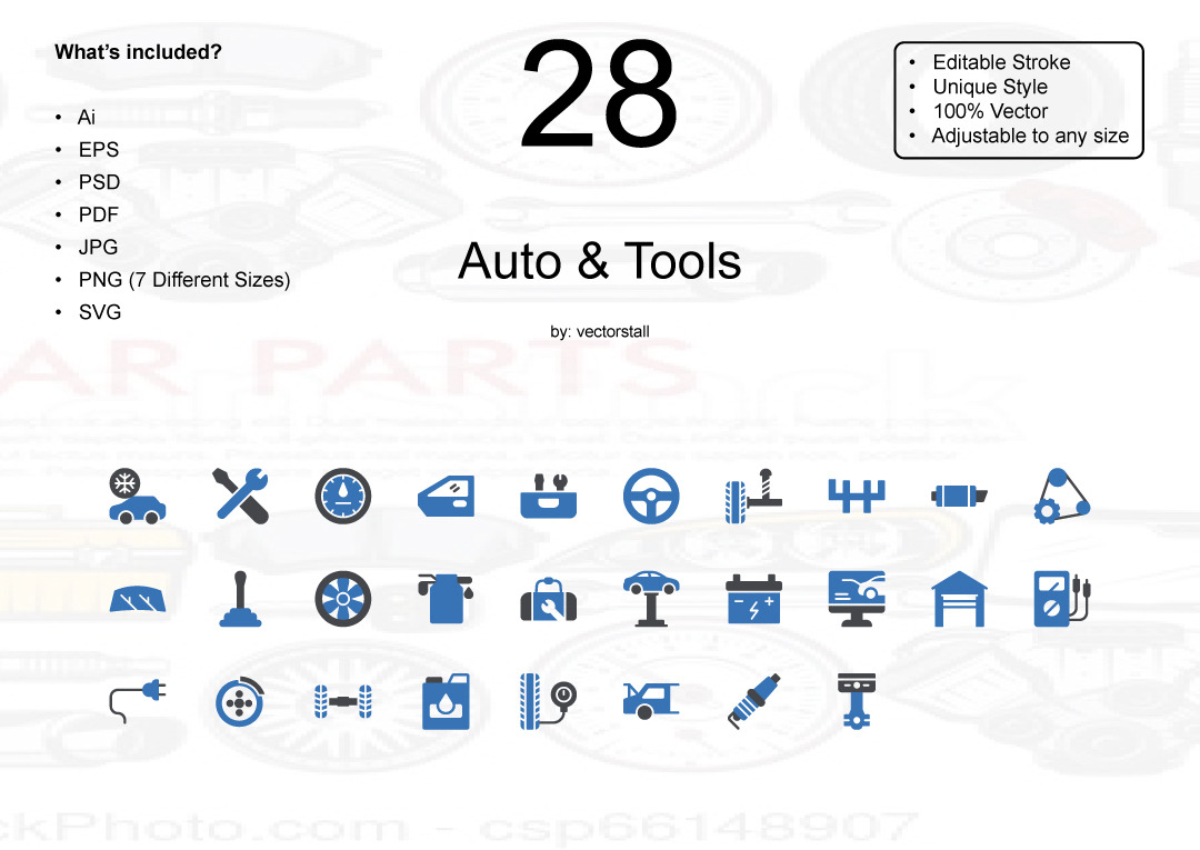 Auto & Tools, an Icon by Vector Stall