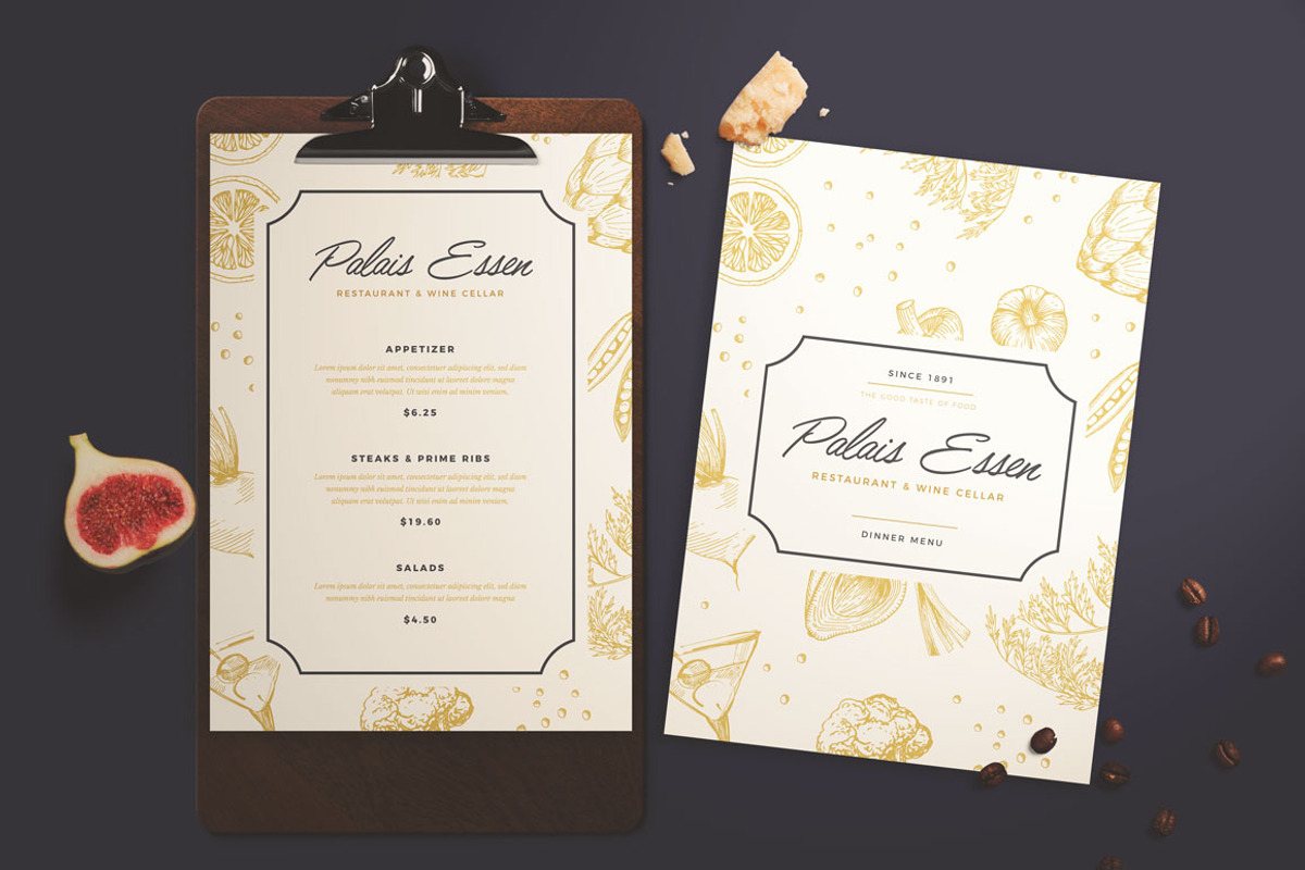 Elegant Restaurant Menu, a Flyer Template by KMZVR.Lab (Photo 1 of 5)
