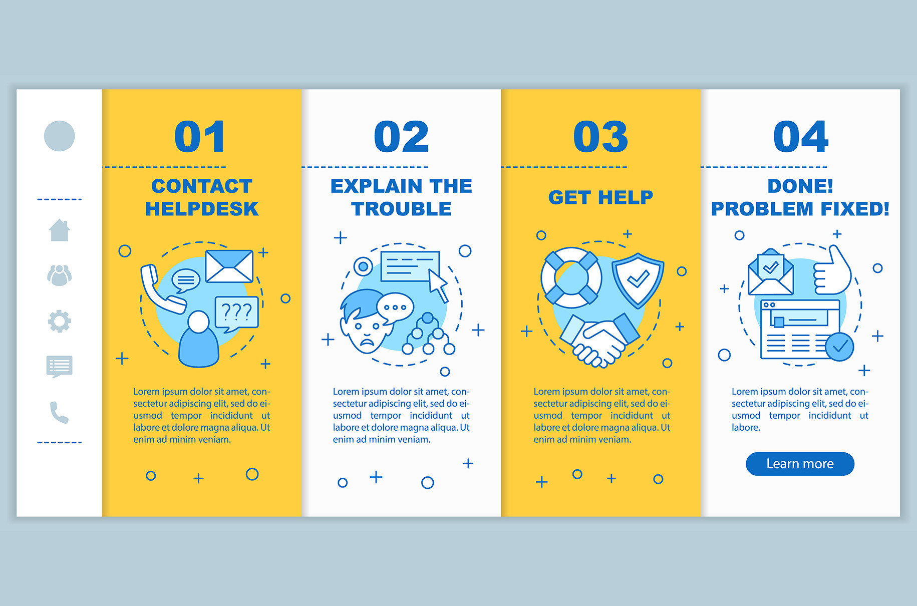Customer support mobile web pages, a Templates & Theme by IMG Visuals