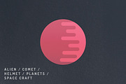 12 Vibrant Space Icons, an Outline Icon by Milktoast (Thumbnail 11 of 12)