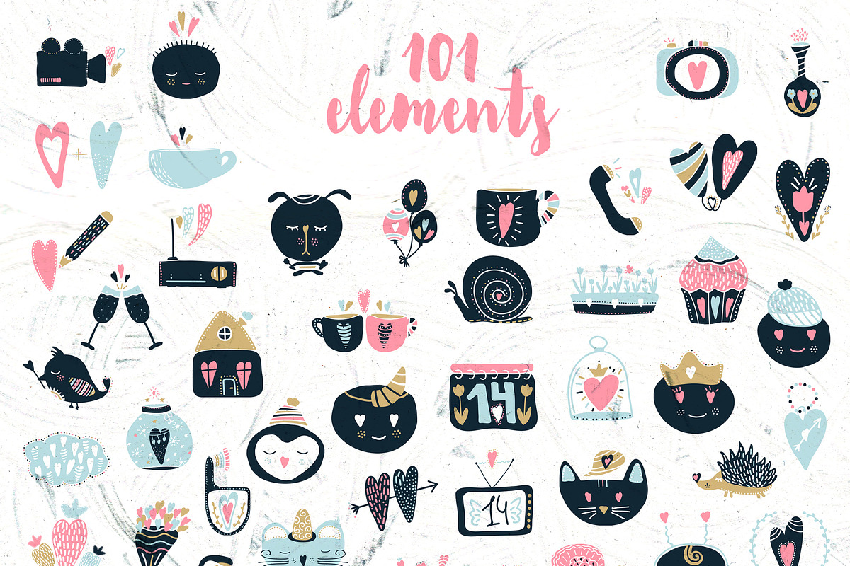 Valentines day illustrations, an Object Graphic by Alyonka_lis (Photo 9 of 11)