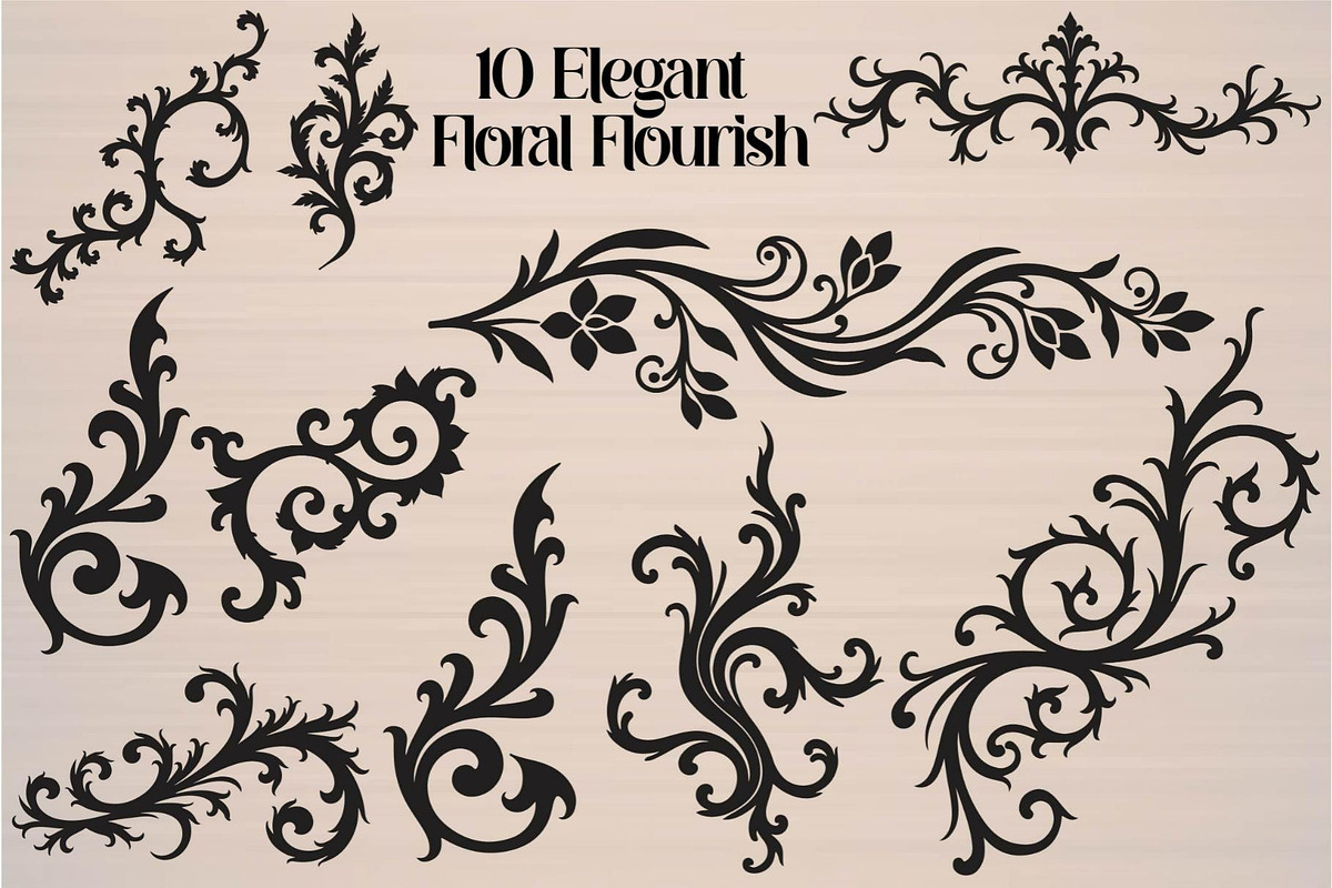 Elegant Floral Flourish, an Object Graphic by Designer_Momina (Photo 11 of 11)
