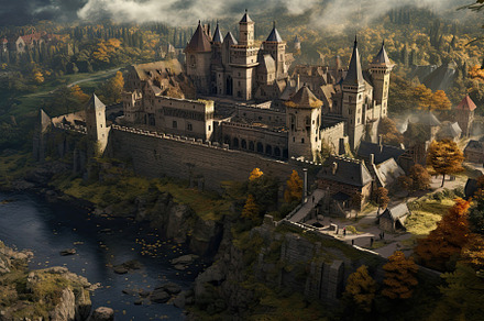 Fantasy landscape with castle in the, a Photo by Iftikhar Alam