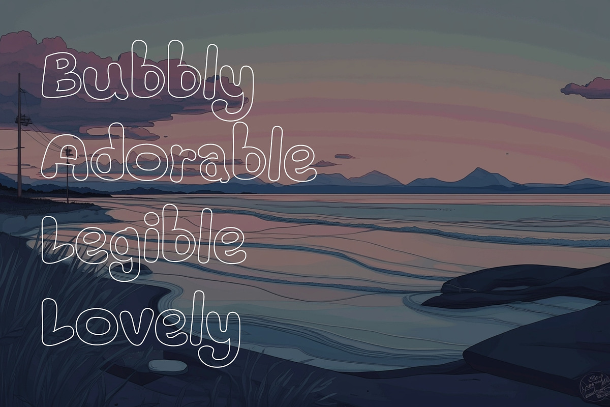 Outline Echoes - Outline Typeface, a Handwritten Font by HipFonts (Photo 4 of 8)