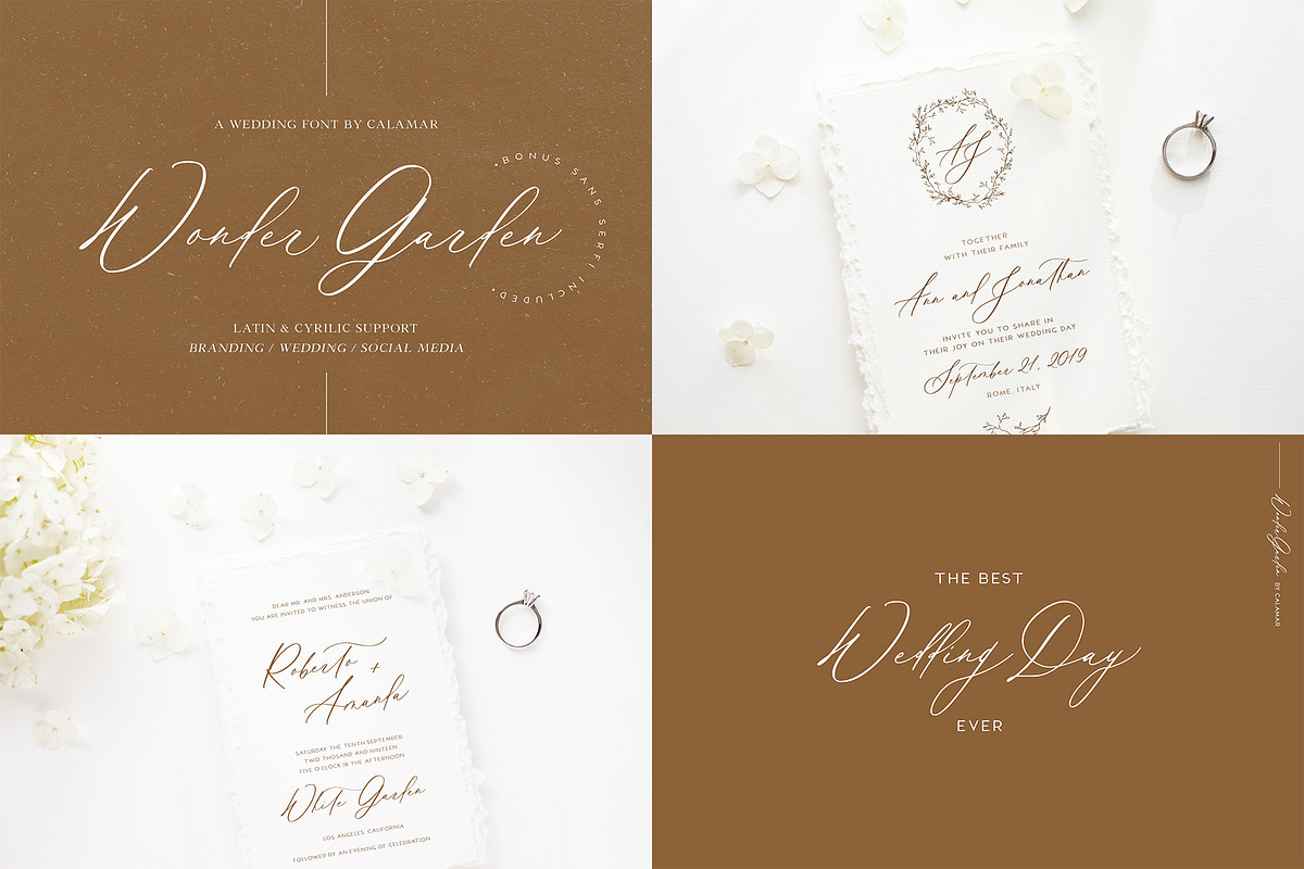 The Wedding Calligraphy Font Bundle, a Script Font by Calamar Studio (Photo 18 of 18)