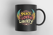Peace, Love & Liberty SVG, an Illustration by Awieee1 (Thumbnail 3 of 4)