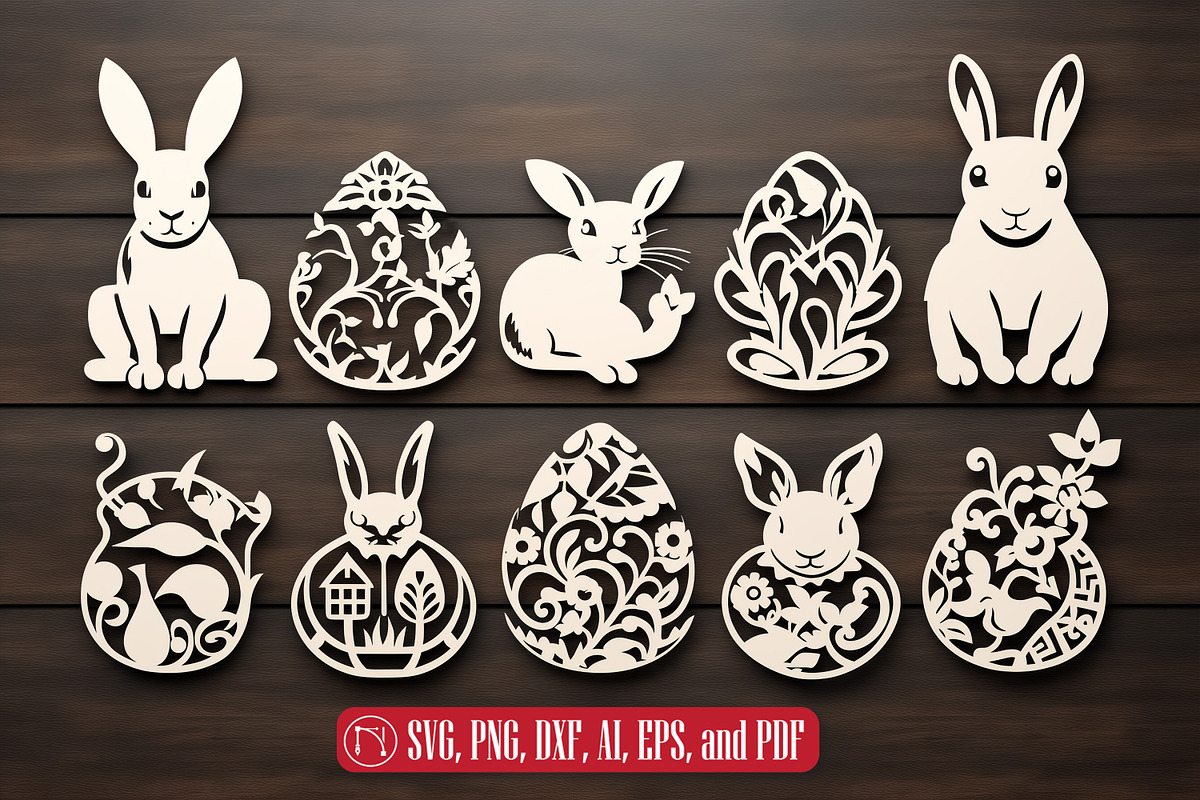 Easter Day Laser Cut SVG Bundle, a Graphic by NGISED (Photo 4 of 9)