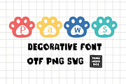 Paws OTF PNG SVG, a Symbol Font by DREAMs Soul G. (Thumbnail 1 of 4)
