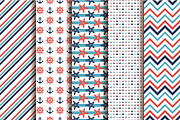 Nautical and sea seamless patterns, a Pattern Graphic by JuliaMalinovskaya (Thumbnail 2 of 3)