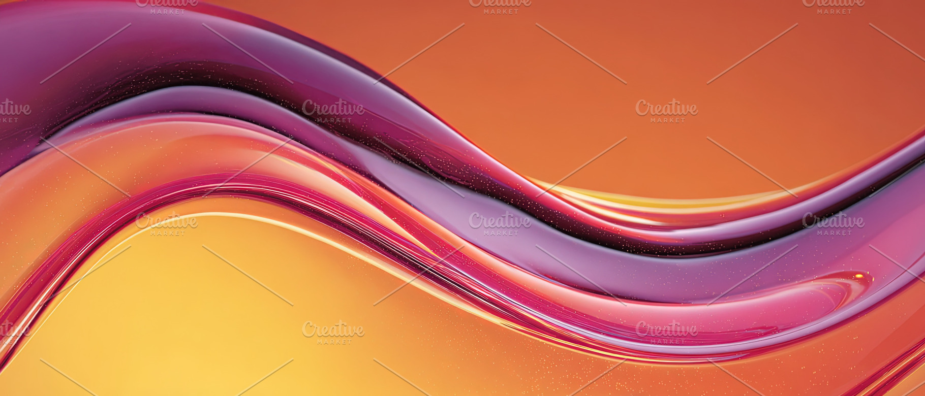 Colorful abstract wave in vibrant pink and orange tones with smo, an Abstract Photo by Ales Munt