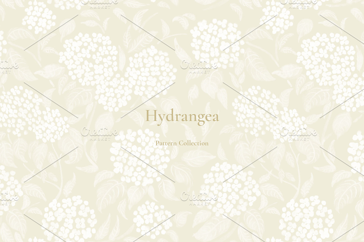 Hydrangea Pattern Collection, a Pattern Graphic by Note And Silence (Photo 7 of 7)
