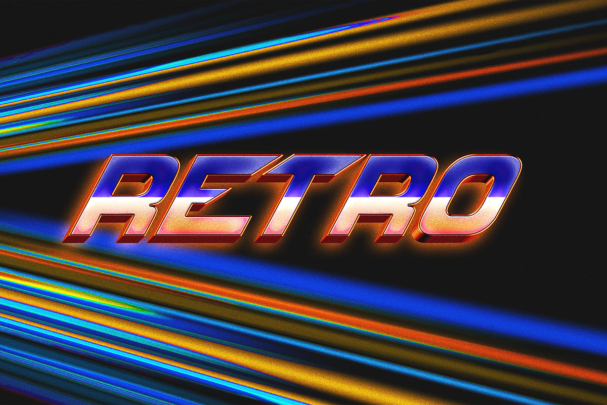 80s Text and Logo Effects, a Layer Style Add-On by MahmoudWally (Photo 11 of 12)
