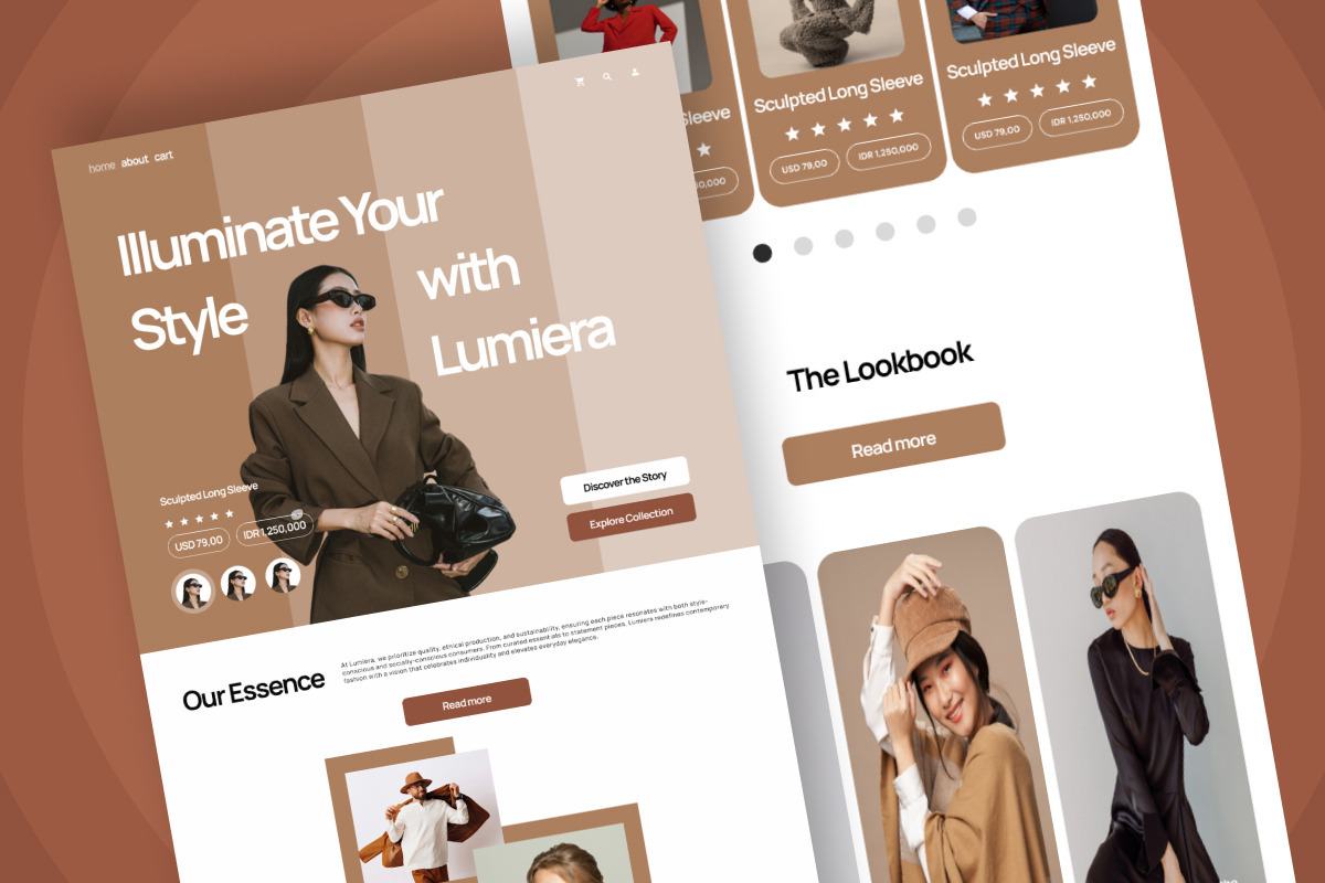 Lumiera - Editorial Fashion Landing, a Landing Page Template by productype1 (Photo 4 of 5)