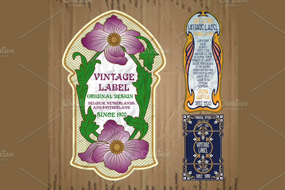 Label Art Nouveau - sets, a Decorative Illustration by Stanislav Kharchevskyi (Photo 6 of 8)