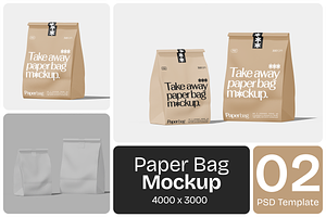 Kraft Paper Bag Mockup, a Packaging Mockup by Permadi Creative