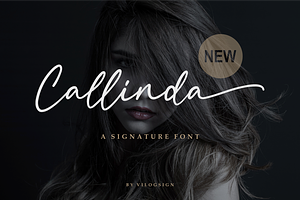Callinda a Signature Font, a Script Font by Vilogsign