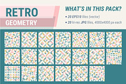 RETRO geometry pack 20 bg, a Pattern Graphic by Slanapotam (Thumbnail 2 of 2)