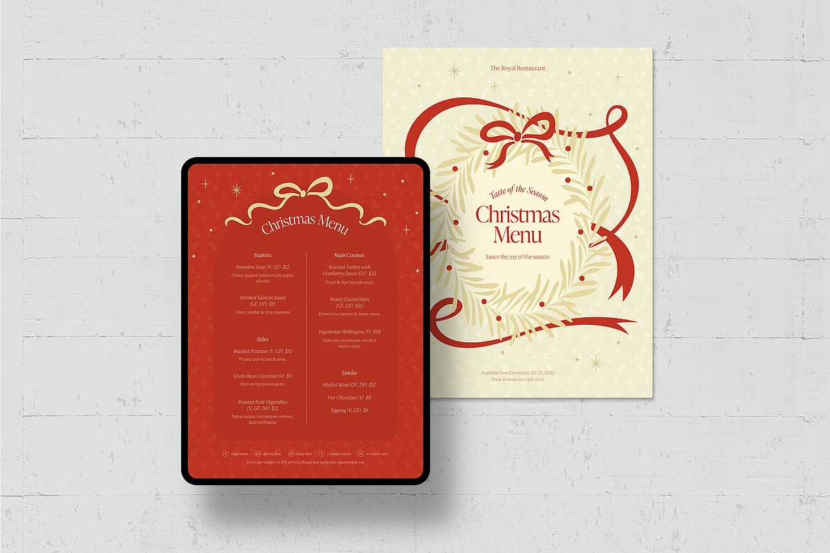 Christmas Menu Template, a Flyer Template by BrandPacks (Photo 4 of 5)