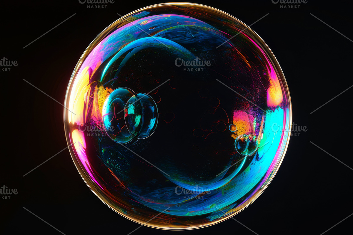 Soap bubbles. 61 images, an Abstract Photo by Handmadefont (Photo 9 of 13)