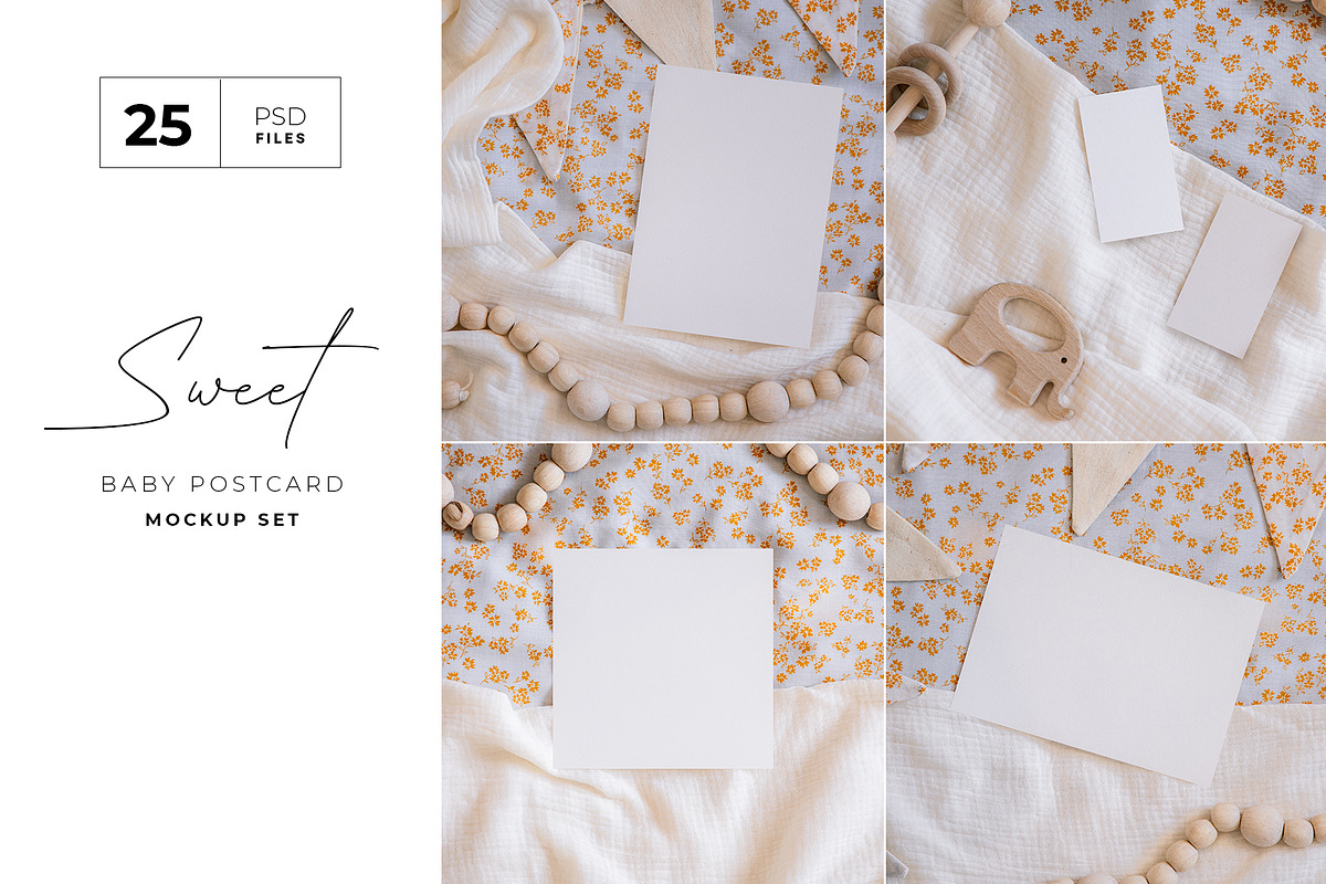 Oh Baby Shower Mockup Bundle, a Print Template by Neutral Mockups (Photo 1 of 9)