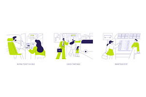City bus abstract concept vector, a Transportation Illustration by Visual Generation