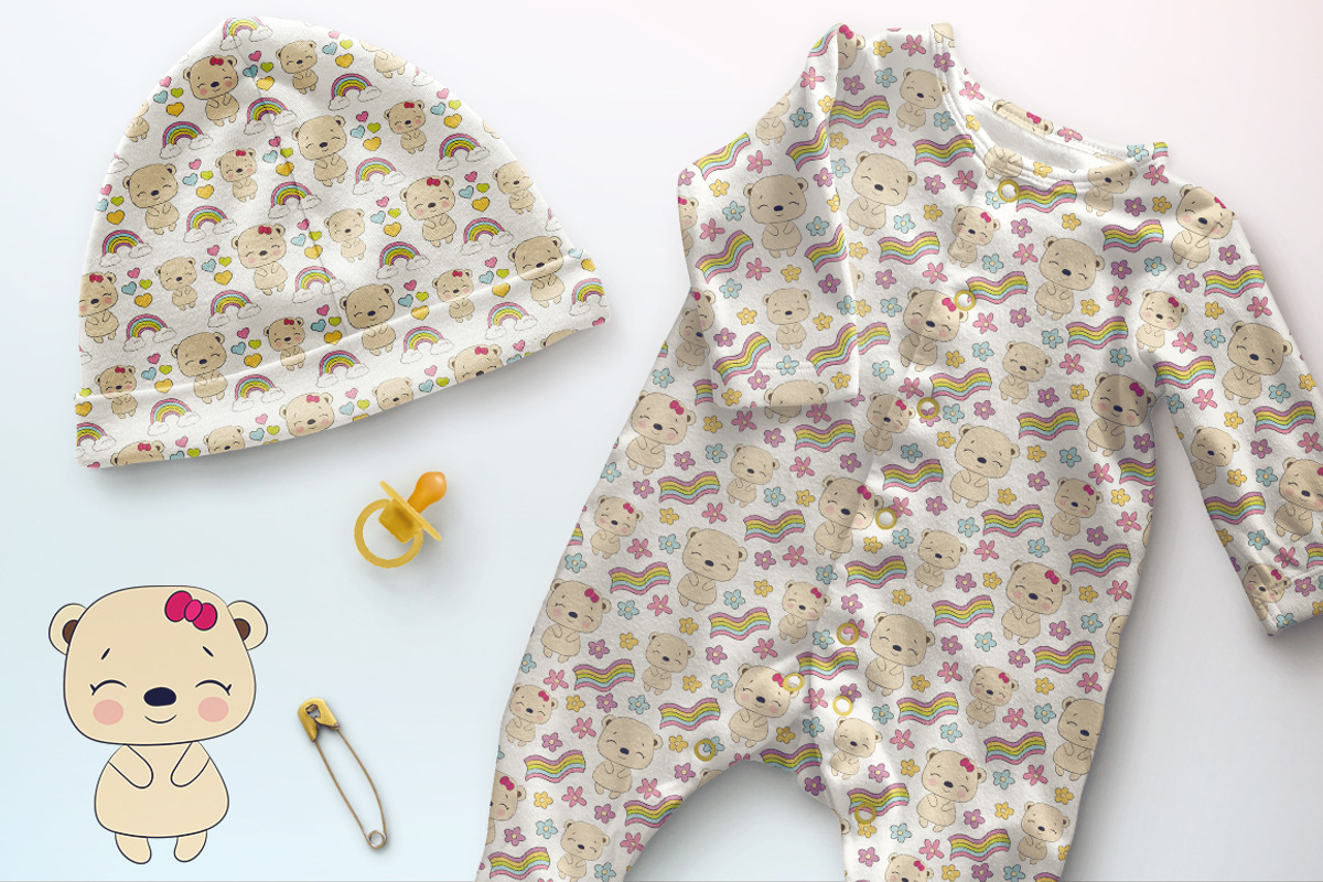 Cute bears - element & pattern, an Animal Illustration by My Sweet Dreams (Photo 3 of 3)
