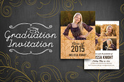 Graduation Invitation (Luxe), a Card Template by Nathan Knight Design (Thumbnail 1 of 3)
