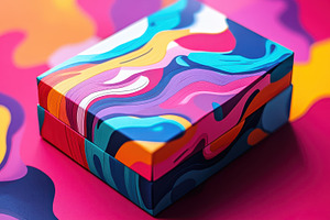 Colorful Abstract Gift Box - A vibra, a Background Photo by Pixeness Studio