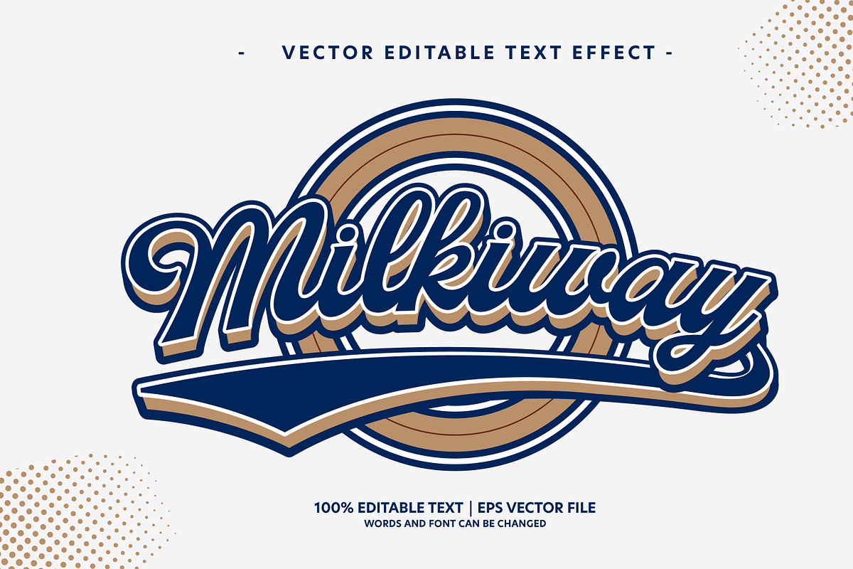 Baseball vector Editable Text Effect, a Layer Style Add-On by Aftershift