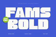 Fams Bold Sans Font, a Sans Serif Font by Iqsiart Studio (Thumbnail 1 of 9)