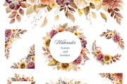 Warm Autumn Watercolor Clipart, a Decorative Illustration by Elena Medvedeva (Thumbnail 5 of 10)