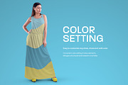 11 Women's Long Dress Mockups, an Apparel Mockup by Grow Design Craft Studio (Thumbnail 2 of 6)