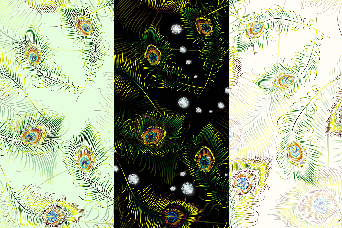Diamonds in peacock feathers, an Object Graphic by artabramova (Photo 7 of 9)