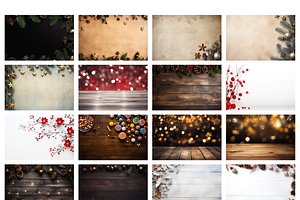 170 Christmas Digital Backgrounds