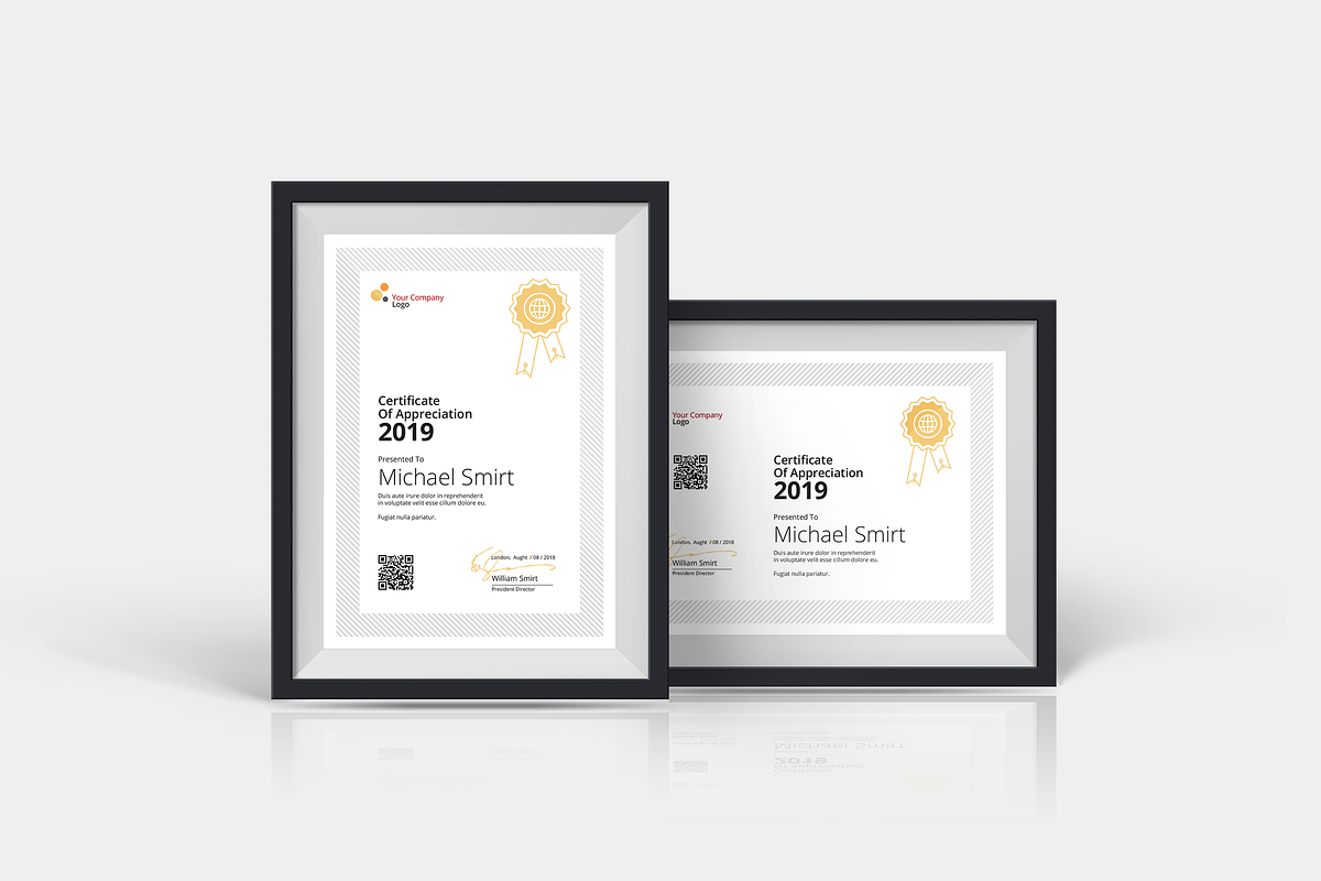 Clean Certificates, a Stationery Template by silukEight (Photo 7 of 7)