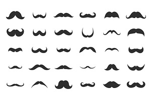 Mustaches Icons. Mustache