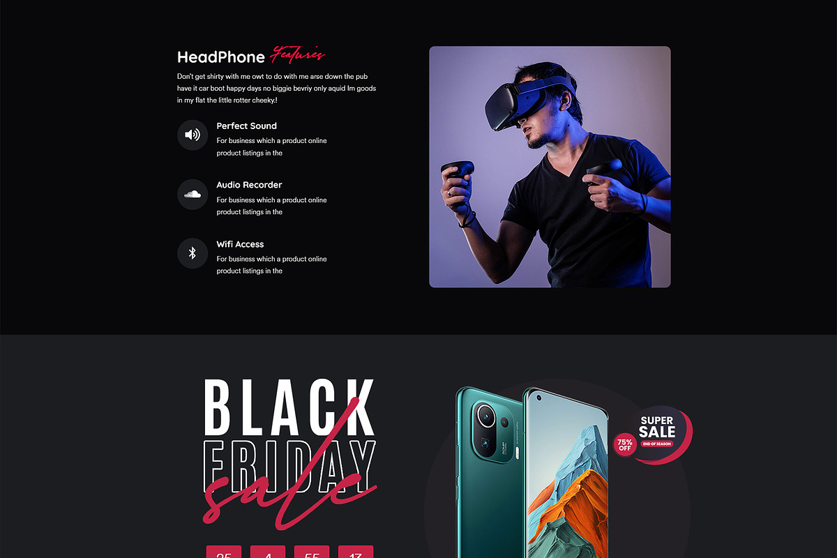 Black Friday Landing page Template, a Landing Page Template by CodexCoder Themes (Photo 3 of 5)