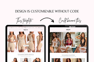 Pink Shopify Theme Selling Shapewear