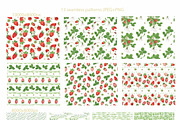 Strawberry-watercolor collection, a Pattern Graphic by ramika (Thumbnail 2 of 4)