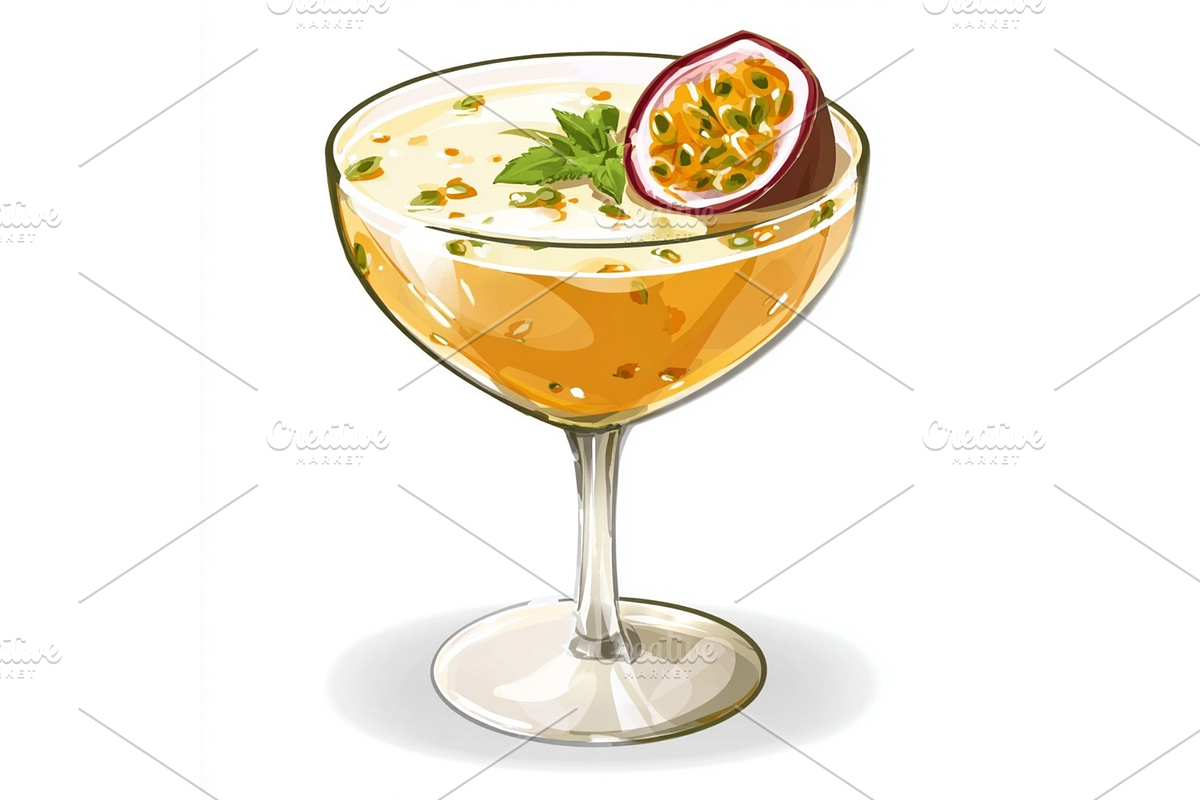 Prompt Cocktail glass clipart, a Decorative Illustration by Creative design (Photo 6 of 7)