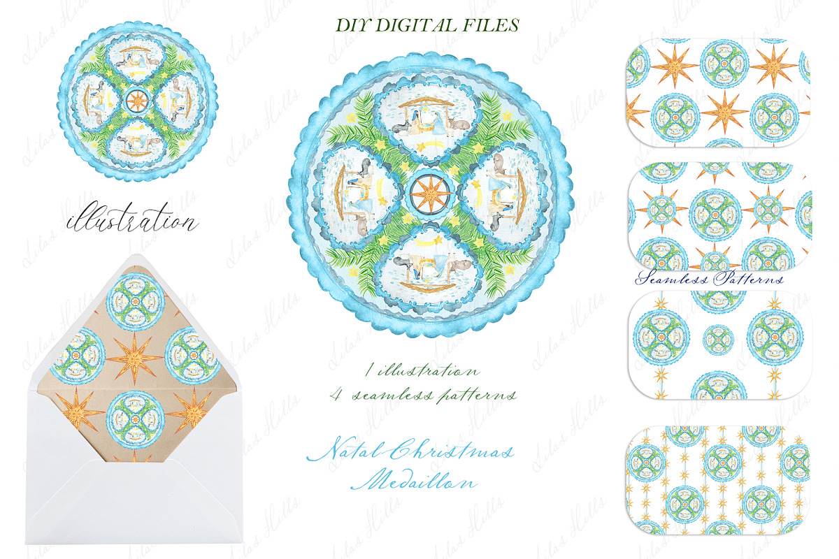 Natal Christmas Medallion Clipart, an Object Graphic by LABFcreations (Photo 4 of 4)