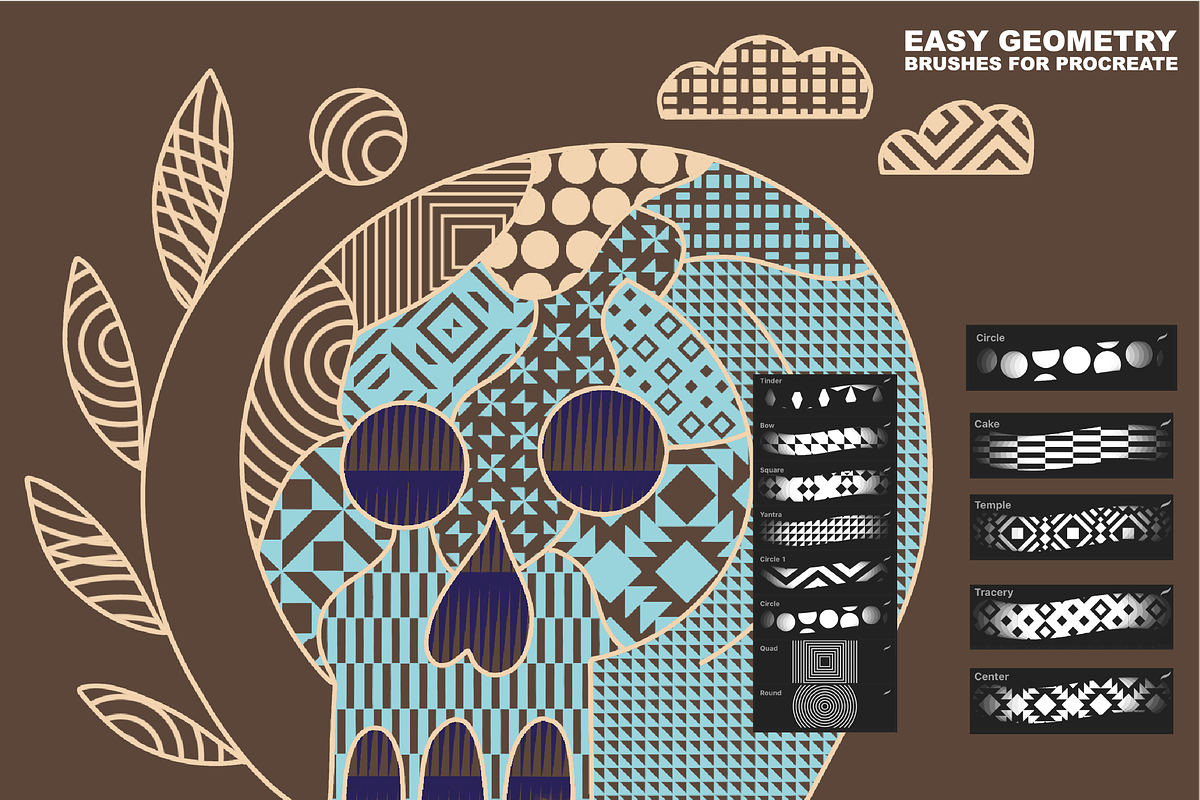 Procreate Easy Geometry brushes, a Brush Add-On by Aleksandra Slowik (Photo 10 of 12)